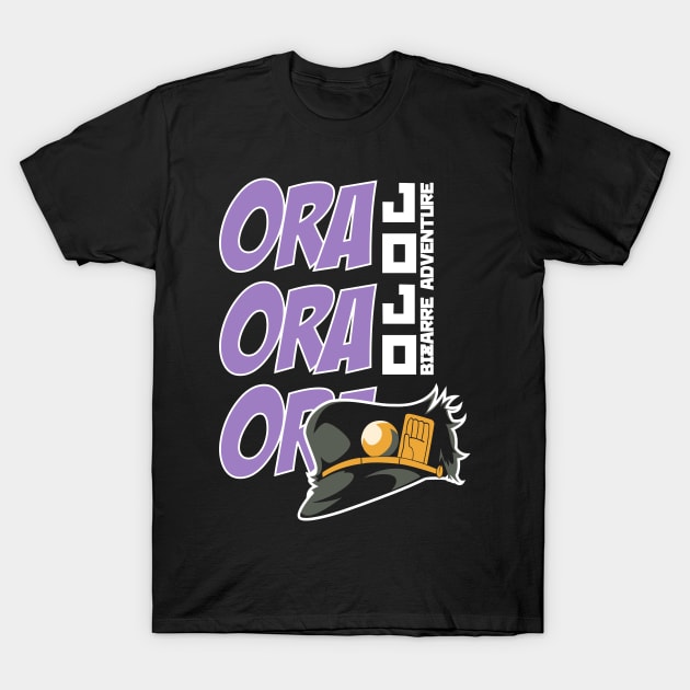 ORA ORA ORA JJBA Anime Fanart T-Shirt by Planet of Tees